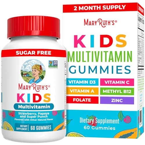 Best Kids Multivitamins #10 from MaryRuth Organics MaryRuth Organics Kids Vitamins | Multi | Sugar Free | 2 Month Supply | Kids Multivitamin Gummies for Ages 2+ | Vegan | Only 1 Gummy a Day | 60 Count