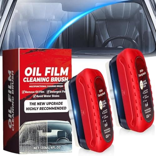 Best Oil Film Cleaning Brushes #10 from QUANROL QUANROL 2-Pack Automotive Oil Film Cleaning Brush – Car Windshield Cleaner - Car Clear Vision Glass Cleaner for Car Windows for Cleaning Brush and Improving Windshield Clarity & Visibility, Rad