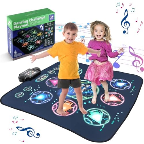 Best Dance Mats for Kids #3 from Zitranse Dance Mat, Electronic Dance Mixer Rhythm Step PlayMat,Dance pad Game Toy for Girls Boys,Christmas/Festival/Birthday Gift for Kids, Built-in Music,24 Challenge Levels,Age 3-4 6 7 8 9 10 11 12+ Year Old