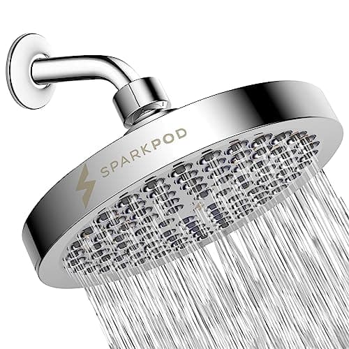 Best Showerheads #1 from SparkPod SparkPod Shower Head - High Pressure Rain - Premium Quality Luxury Design - 1-Min Install - Easy Clean Adjustable Replacement for Your Bathroom Shower Heads (Luxury Polished Chrome, 6 Inch Round)