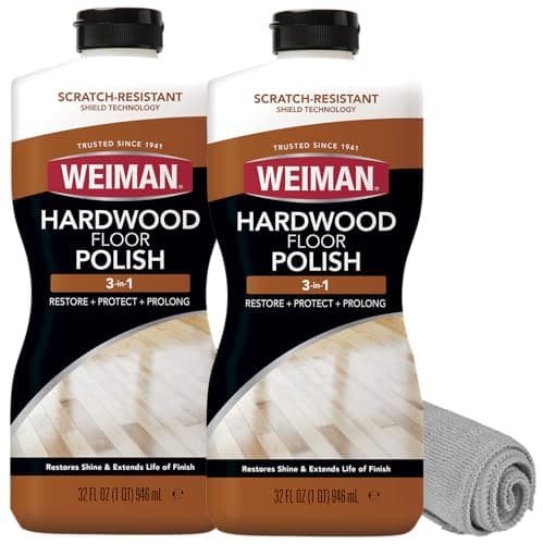 Best Floor Restorers #8 from Weiman Weiman Wood Floor Polish and Restorer 32 Oz 3PC Bundle - High-Traffic Hardwood Floor, Natural Shine, Removes Scratches, Leaves Protective Layer