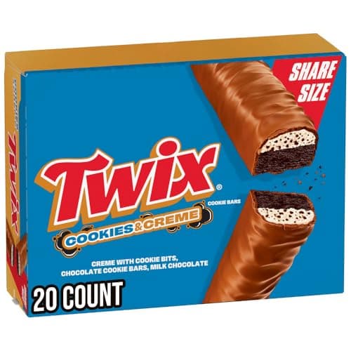 Best Twix Cookie Bars #9 from Twix TWIX Cookies & Creme Chocolate Cookie Bar Candy, 4 To Go Size 2.87-Ounce (Pack of 20)