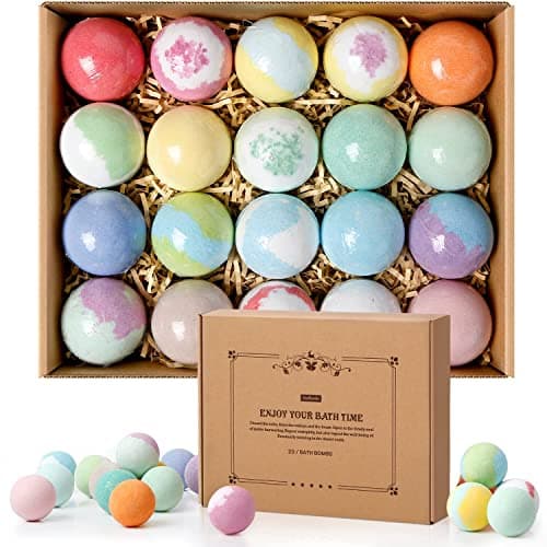 Best Bath Bombs #8 from ZenBombs ZenBombs Bath Bombs Set, 20 pcs Natural Shea Butter & Safe Oil Bath Bomb for Skin Moisturizing, Handmade Bubble Bath & Fizzy, Ideal Presents for Women