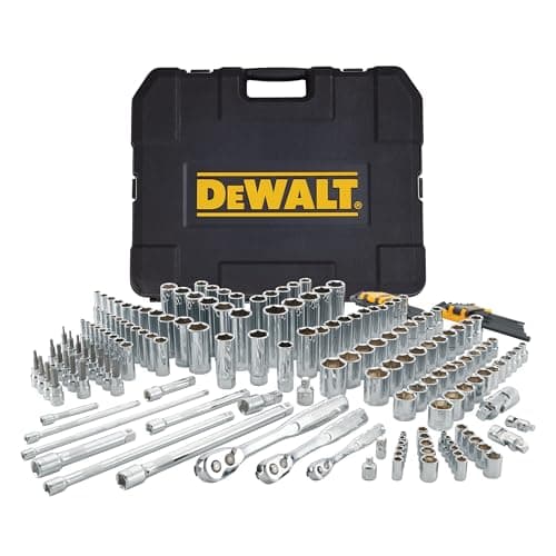 Best Socket Sets #3 from DEWALT DEWALT 192 Pcs. Mechanics Tool Set, 1/2, 1/4, 3/8 Socket Set, SAE and Metric Socket Wrench Set, Hard Shell Tool Box (DWMT75049)