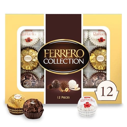 Best Chocolate Boxes #8 from Ferrero Rocher Ferrero Collection, 12 Count, Premium Gourmet Assorted Hazelnut Milk Chocolate, Dark Chocolate and Coconut, 4.6 oz