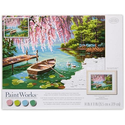 Best Paint by Numbers Kits #5 from Dimensions Dimensions Willow Spring Beauty Paint by Numbers for Adults, 14'' W x 11'' L