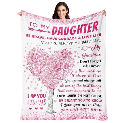 Best Valentine's Day Gifts for Daughter #1 from BAOERN Daughter Gifts from Mom Dad - to My Daughter Blanket - Daughters Birthday Gifts - Christmas Stocking Stuffers Graduation Valentines Day Gift for Daughter's - Best Daughters Ever Gifts - 50"X 60"