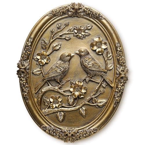 Best Vintage Decors #6 from Newinhome Vintage Bird Wall Sculpture,Antique Wall Decor,Retro Art Birds Sculpture,Hand Painted Wall Decoration with Embossed Couple Birds Design,Vintage Wall Decor for Living Room Bedroom Dining Room Hallway,Unique Gifts