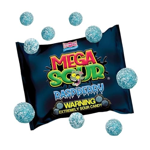 Best Sour Candies #4 from Barnetts Barnetts Mega Sour Raspberry Candy 104g – Handmade British Hard Sweets – Extreme Sour Candy Challenge – Retro Party Bag & Gift Hamper Treats