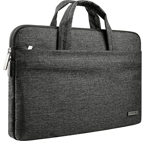 Best Laptop Bags for Air Travel #3 from CCPK CCPK Laptop Bag for 13 Inch MacBook Air Pro M1 14 Inch Hp Laptop Case Cover Chromebook Pavilion x360 Stream 14" ASUS Acer Lenovo 14in Computer Sleeve with Handle Waterproof Canvas Briefcase Black Grey