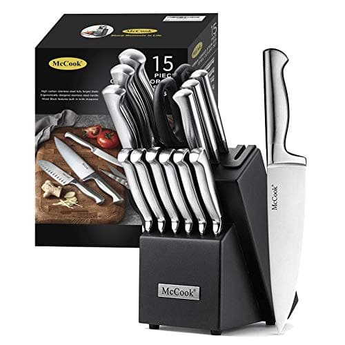 Best Knife Sets #10 from McCook McCook® Knife Sets, German Stainless Steel Knife Block Sets with Built-in Sharpener