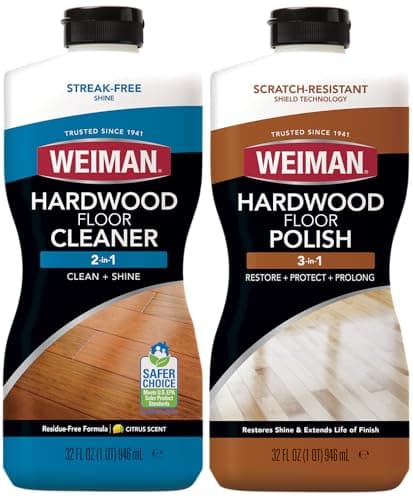 Best Floor Restorers #3 from Weiman Weiman Hardwood Floor Cleaner and Polish Restorer Combo - 2 Pack - High-Traffic Hardwood Floor, Natural Shine, Removes Scratches, Leaves Protective Layer