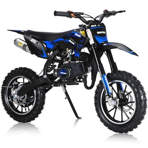 Best Dirt Bikes for Kids #4 from Smalibal 2025 Upgraded 49cc Kids Dirt Bike 2-Stroke - Mini Kids Dirtbike, Gas Dirt Bikes with Front Rear Disc Brakes, Off-Road Tires, Shock Absorption, Soft Seat Cushion, Dirtbikes Load Capacity Up to 330LBS