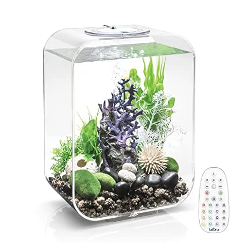 Best BiOrb Aquariums #4 from biOrb biOrb Life 15 Acrylic 4-Gallon Aquarium with Multi-Color Remote-Controlled LED Lights Modern Compact Tank for Tabletop or Desktop Display, Transparent