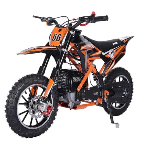 Best Dirt Bikes for Kids #2 from X-PRO X-PRO Hawk Mini Dirt Bike, Gas Power 4 Stroke Dirt Bike! 40CC Pit Bike, Pull Start, 10" Wheels! (Orange)