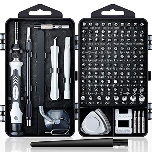 Best Computer Accessories #4 from SHOWPIN SHOWPIN 122 in 1 Precision Computer Screwdriver Kit, Laptop Screwdriver Sets with 101 Magnetic Drill Bits, Computer Accessories, Electronics Tool Kit Compatible for Tablet, PC, iPhone, PS4 Repair