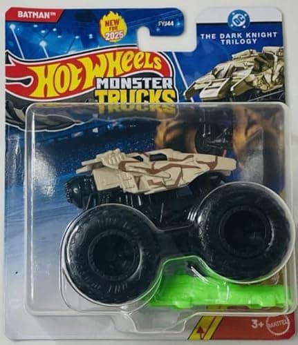 Best Monster Trucks for Boys #4 from Hot Wheels Hot Wheels Monster Trucks Batman Camo Tumbler 1:64 Scale Crash Attack Super Smash