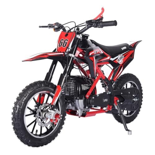Best Dirt Bikes for Kids #8 from X-PRO X-PRO Hawk Mini Dirt Bike, Gas Power 4 Stroke, 40CC Pit Bike, Pull Start, 10" Wheels! (Red)