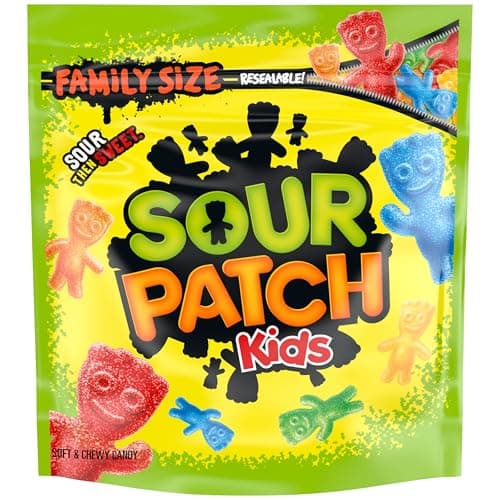 Best Sour Candies #10 from Sour Patch Kids Chewy & Soft Sour Patch Kids, Assorted Fruits, Family Size, 1.8 lb