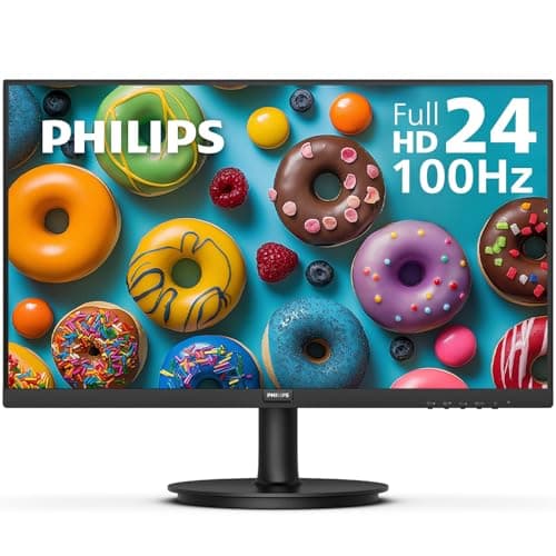 Best Monitor for Computers #5 from Philips Philips New 24 inch Frameless Full HD (1920 x 1080) 100Hz Monitor, VESA, HDMI x1, VGA Port x1, Eye Care, 4 Year Advance Replacement Warranty, 241V8LB, Black