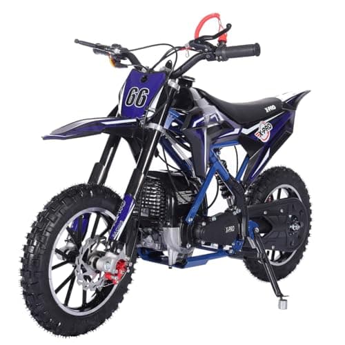 Best Dirt Bikes for Kids #6 from X-PRO X-PRO Hawk Mini Dirt Bike, Gas Power 4 Stroke Dirt Bike! 40CC Pit Bike, Pull Start, 10" Wheels! (Blue)