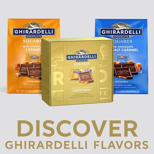 Best Chocolate Boxes #2 from Ghirardelli GHIRARDELLI Premium Chocolate Assortment SQUARES Gift Box, 29.6 oz