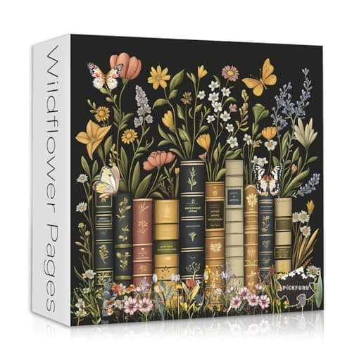 Best Puzzle for Adults #7 from PICKFORU Wildflowers Puzzles for Adults 1000 Pieces, PICKFORU Wildflower Pages Jigsaw Puzzle, Vintage Book Puzzles for Book Lover, Plant Floral Flowers Puzzle as Home Decor