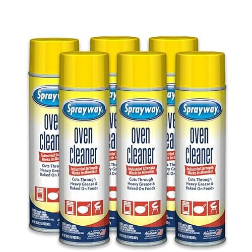 Best Oven Cleaner Sprays #5 from Sprayway Sprayway Oven Cleaner Aerosol Spray, 20oz, Pack of 6 | Foaming Action, Cuts Through Grease & Baked-On Food | No Scraping, Works on Warm or Cold Ovens, Grills, Grates
